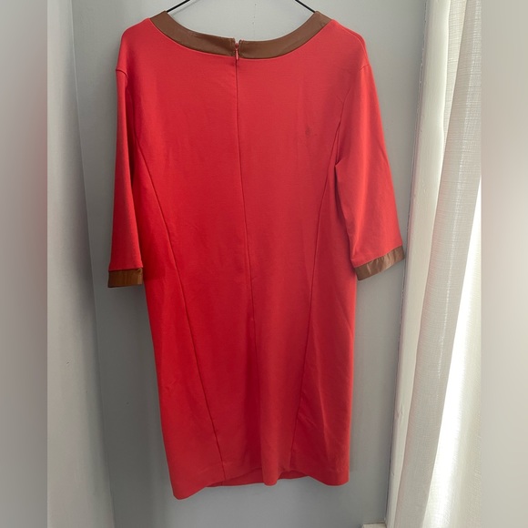 Lord & Taylor leather accent pocket dress - Picture 6 of 7